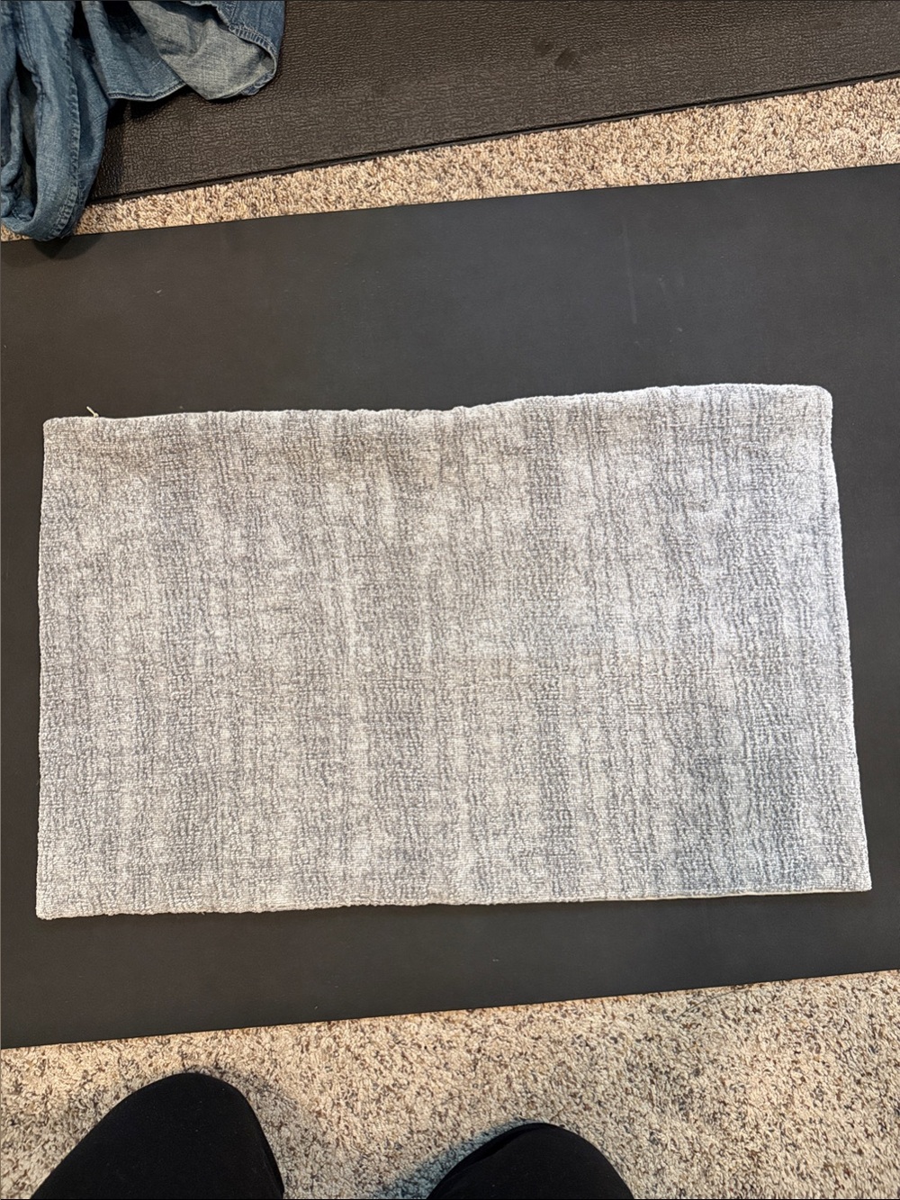 Pottery Barn Neutral Gray Textured Pillow Cover 16” x 26”